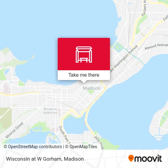 Wisconsin at W Gorham map