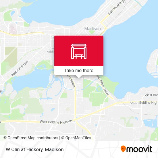 W Olin at Hickory map