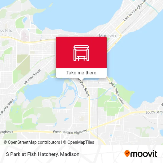 S Park at Fish Hatchery map