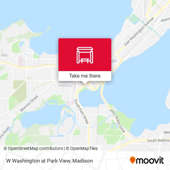 W Washington at Park View map