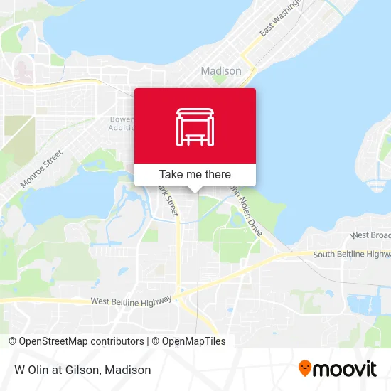 W Olin at Gilson map