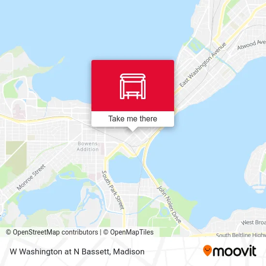 W Washington at N Bassett map