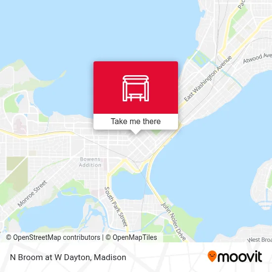 N Broom at W Dayton map