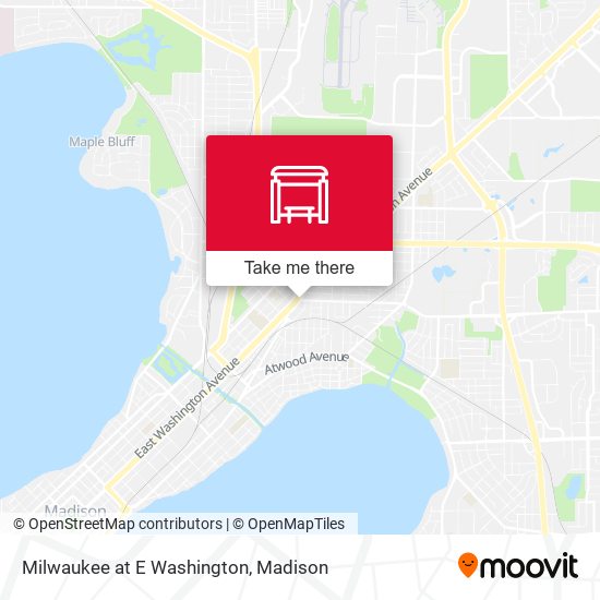 Milwaukee at E Washington map