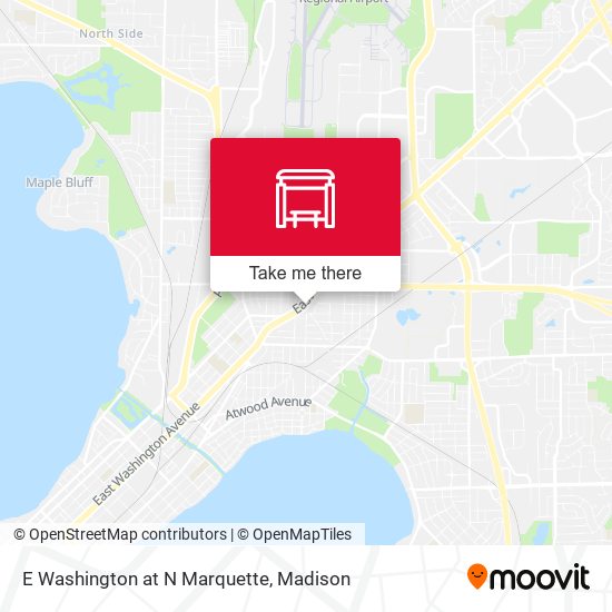 E Washington at N Marquette map