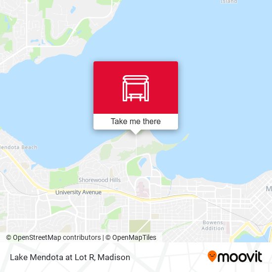 Lake Mendota at Lot R map