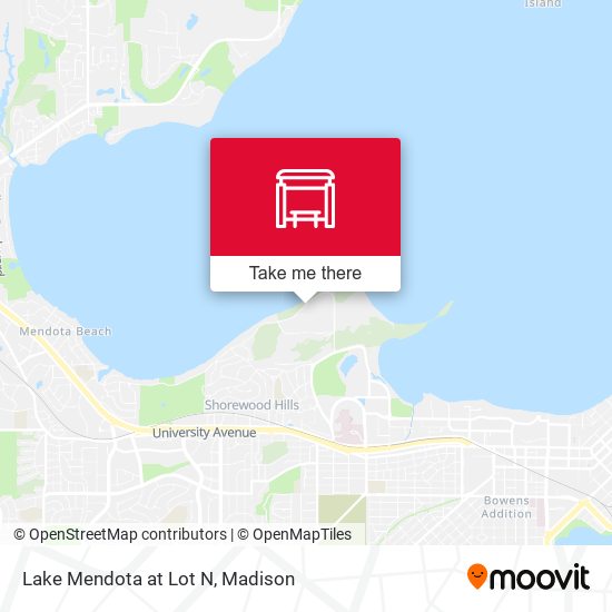 Lake Mendota at Lot N map