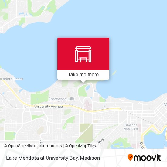 Lake Mendota at University Bay map