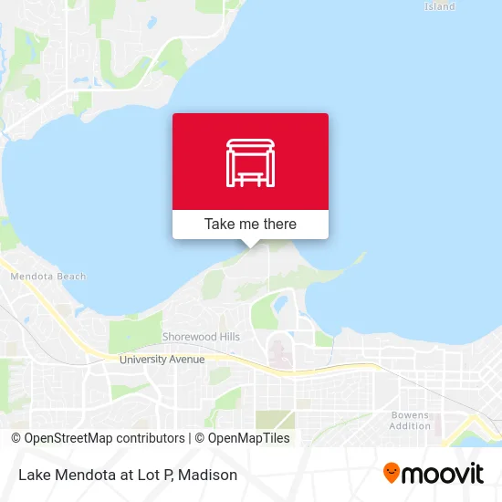 Lake Mendota at Lot P map