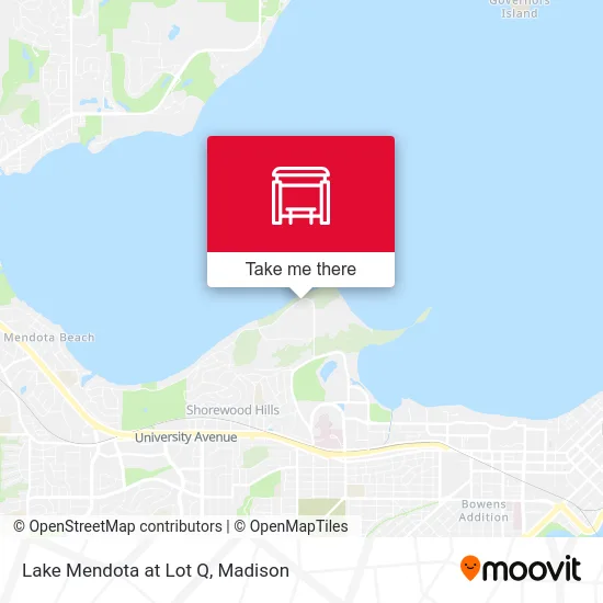 Lake Mendota at Lot Q map
