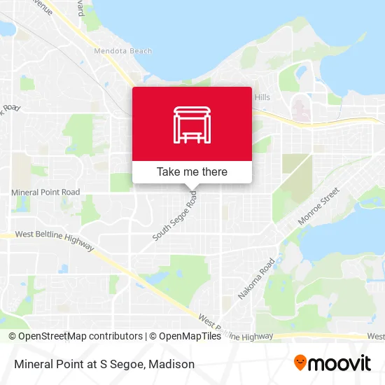 Mapa de Mineral Point at S Segoe