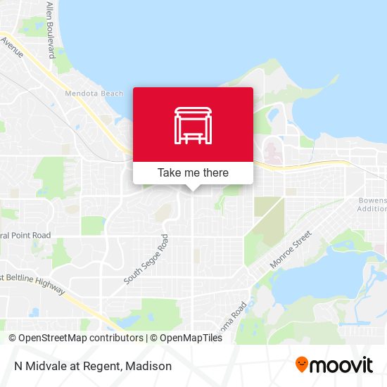 N Midvale at Regent map