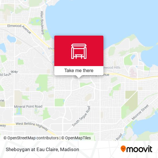 Mapa de Sheboygan at Eau Claire