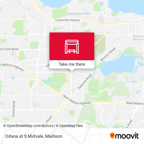 Mapa de Odana at S Midvale