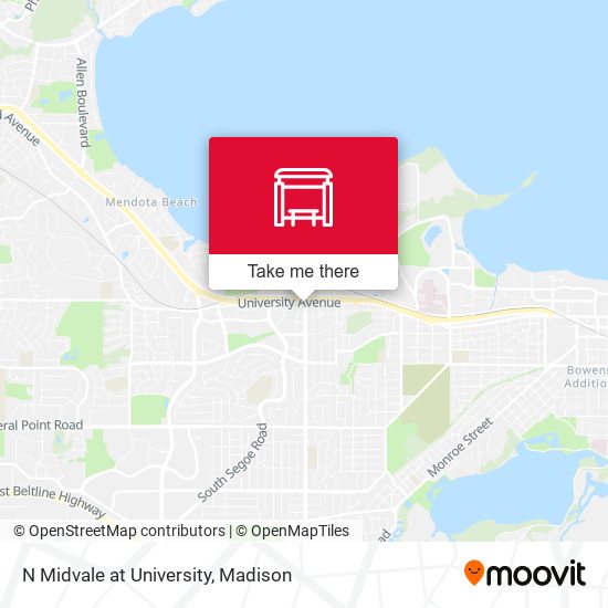 N Midvale at University map