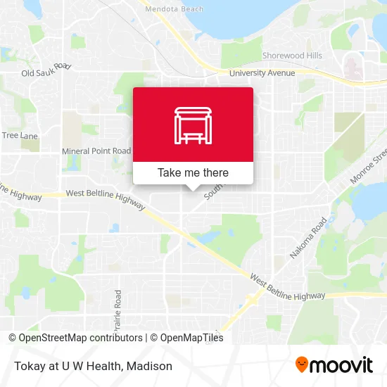 Tokay at U W Health map