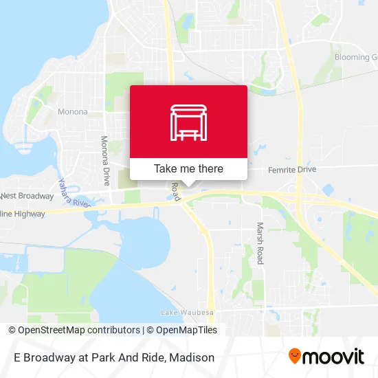 Mapa de E Broadway at Park And Ride