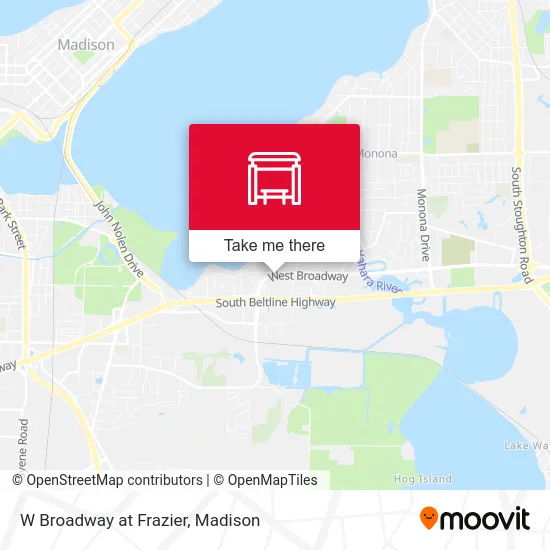 W Broadway at Frazier map