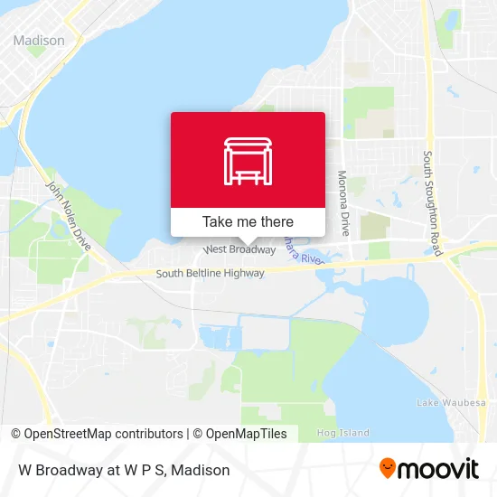 W Broadway at W P S map