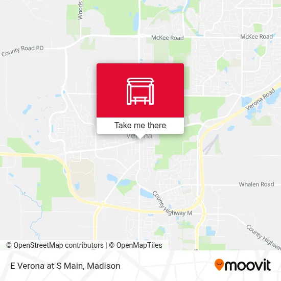 E Verona at S Main map