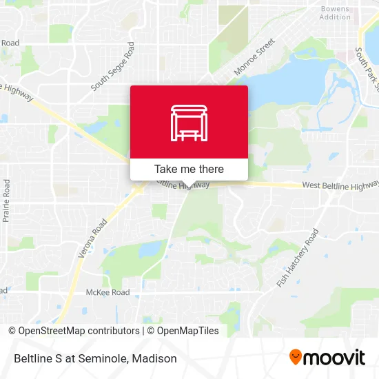 Beltline S at Seminole map