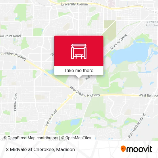 S Midvale at Cherokee map
