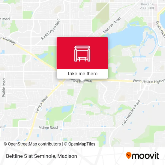 Beltline S at Seminole map