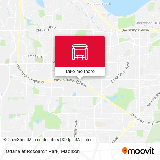 Odana at Research Park map