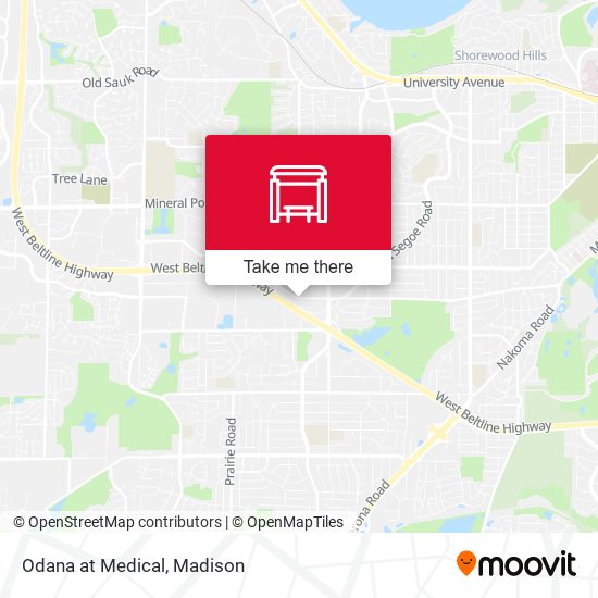 Odana at Medical map