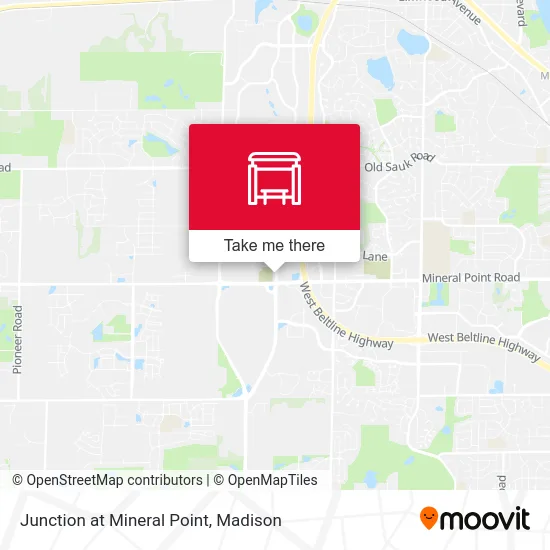 Junction at Mineral Point map