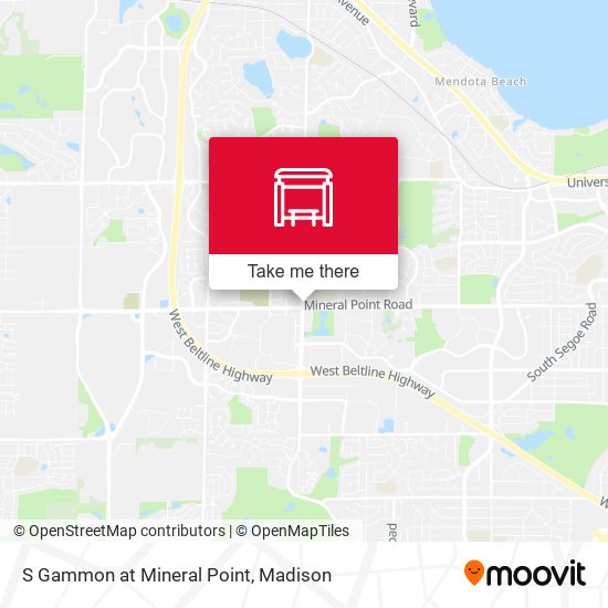 S Gammon at Mineral Point map
