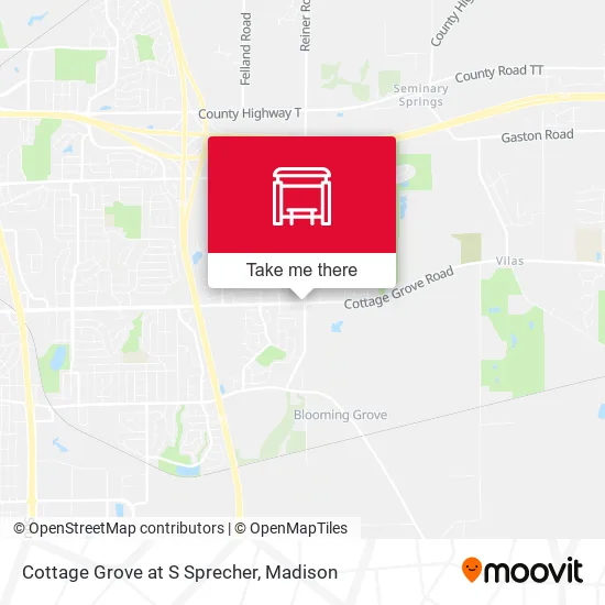Cottage Grove at S Sprecher map