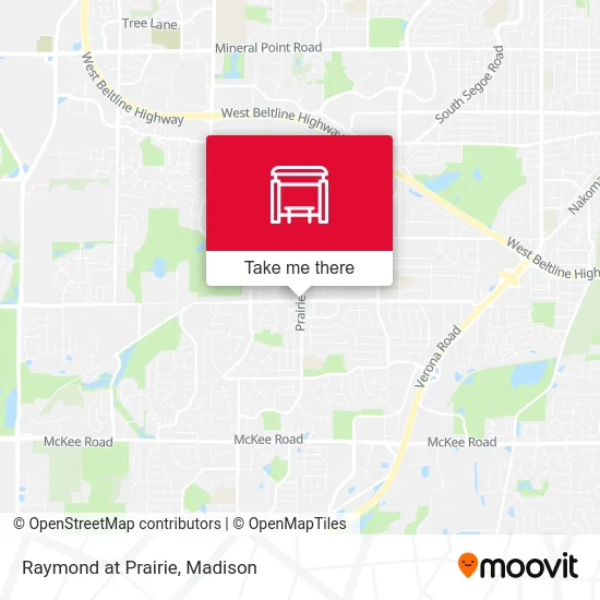 Raymond at Prairie map