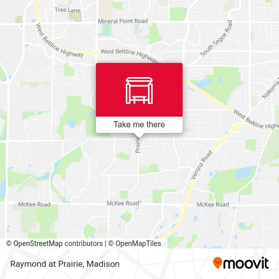 Raymond at Prairie map