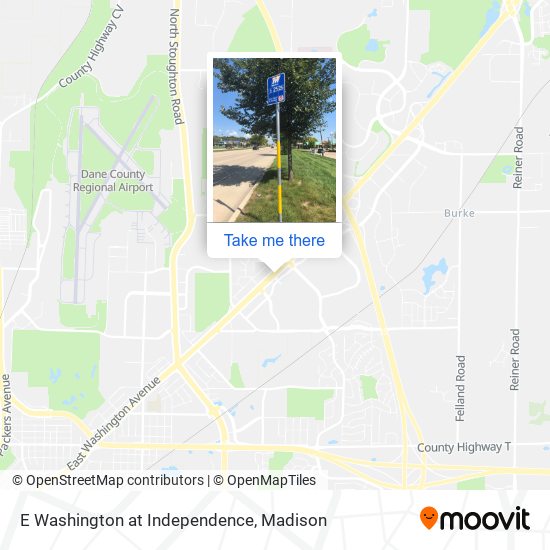 E Washington at Independence map