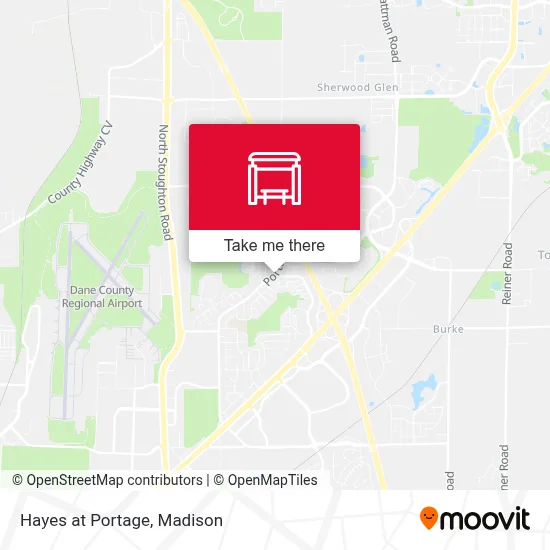 Hayes at Portage map