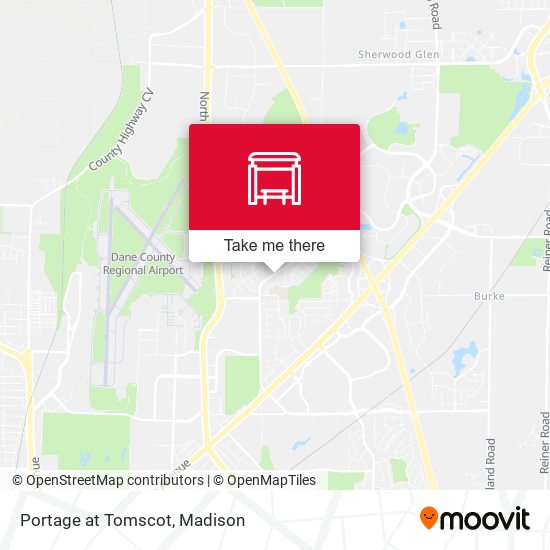 Portage at Tomscot map