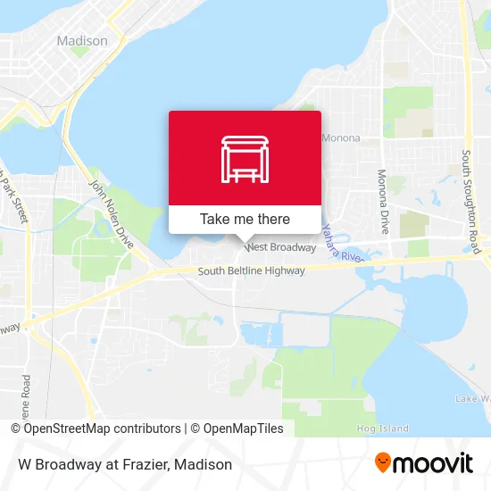 W Broadway at Frazier map