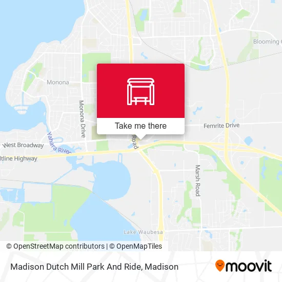 Mapa de Madison Dutch Mill Park And Ride