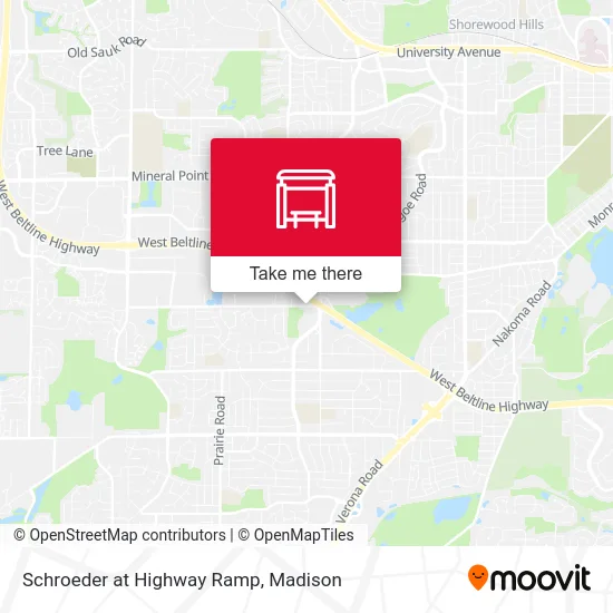 Schroeder at Highway Ramp map