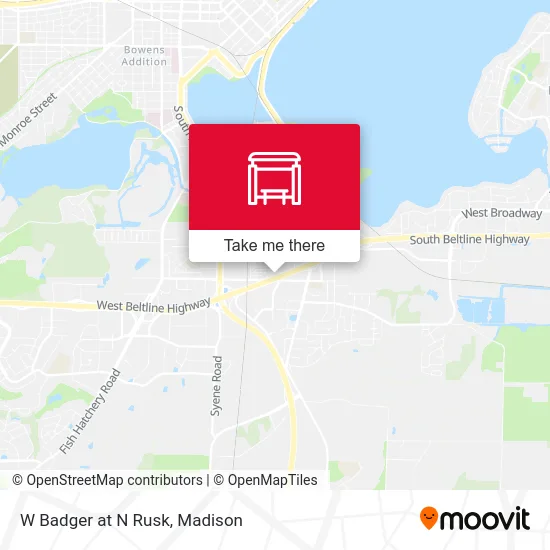 W Badger at N Rusk map