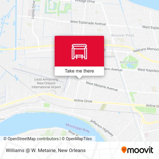 Williams @ W. Metairie map