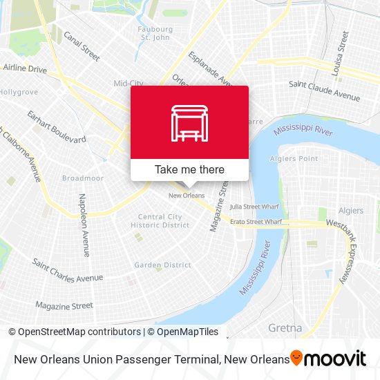 New Orleans Union Passenger Terminal map