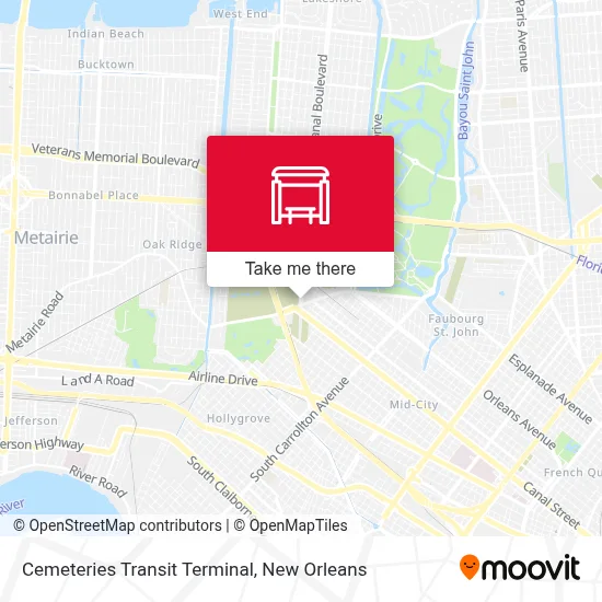 Cemeteries Transit Terminal map