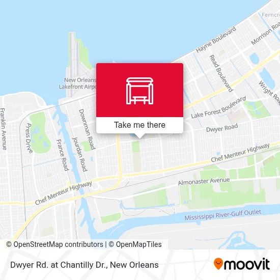Dwyer Rd. at Chantilly Dr. map