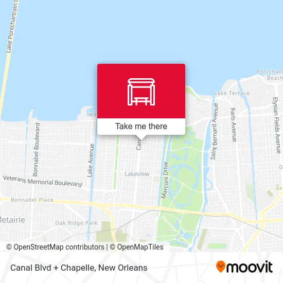 Canal Blvd + Chapelle map