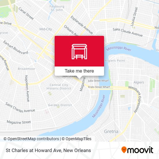 St Charles at Howard Ave map