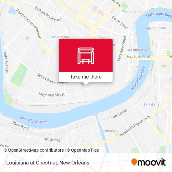 Louisiana at Chestnut map
