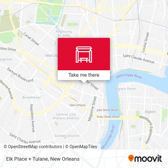 Mapa de Elk Place + Tulane