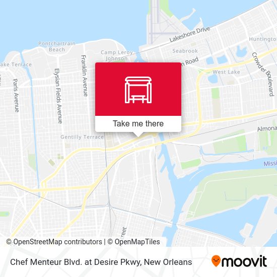 Chef Menteur Blvd. at Desire Pkwy map